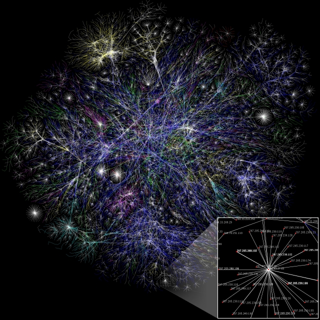 mapa de internet en el 2005